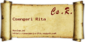Csengeri Rita névjegykártya