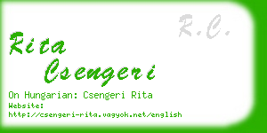 rita csengeri business card